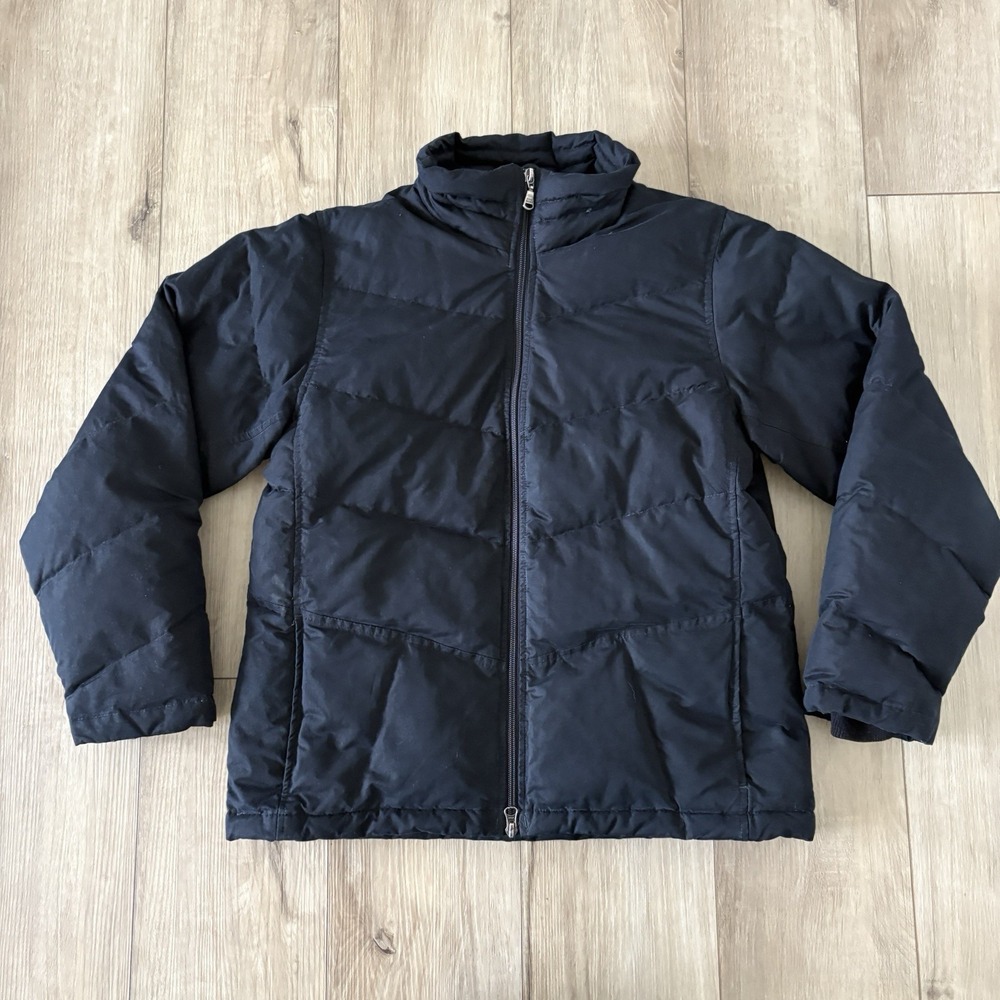 Eddie Bauer Vtg Womens Sz Medium Black Quilted Goose Down Puffer Jacket Gorpcore